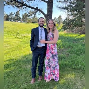 Maggy London Abstract Floral Maxi Dress